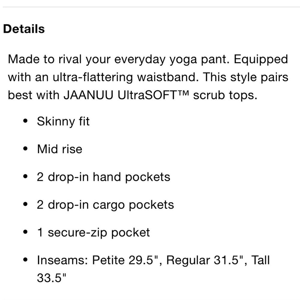 Women’s Jaanuu Perri Ultrasoft Yoga Scrub Pants - Picture 7 of 7